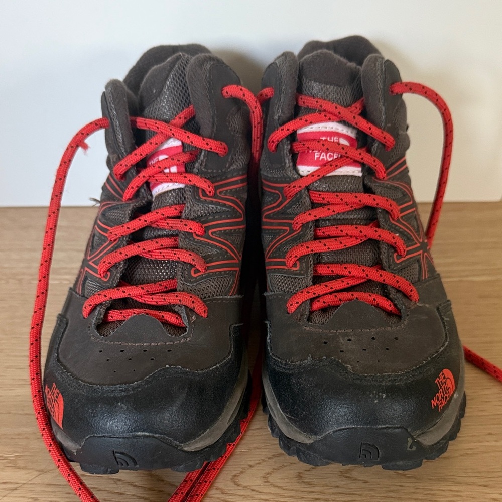 The North Face Kids' Black and Red Sneakers